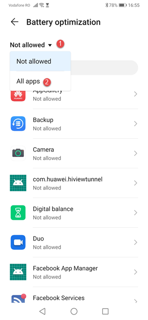 Ver todas las aplicaciones de su dispositivo Huawei